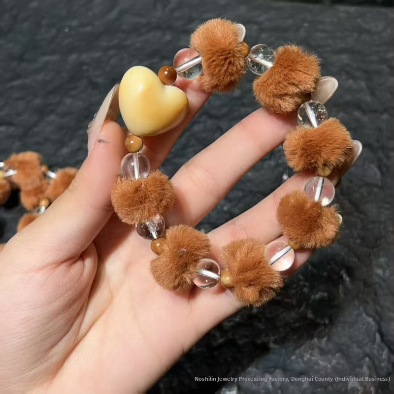 Koka rokassprādze, jauns ķīniešu stils, unisex, rokām darināta, karikatūras dizains