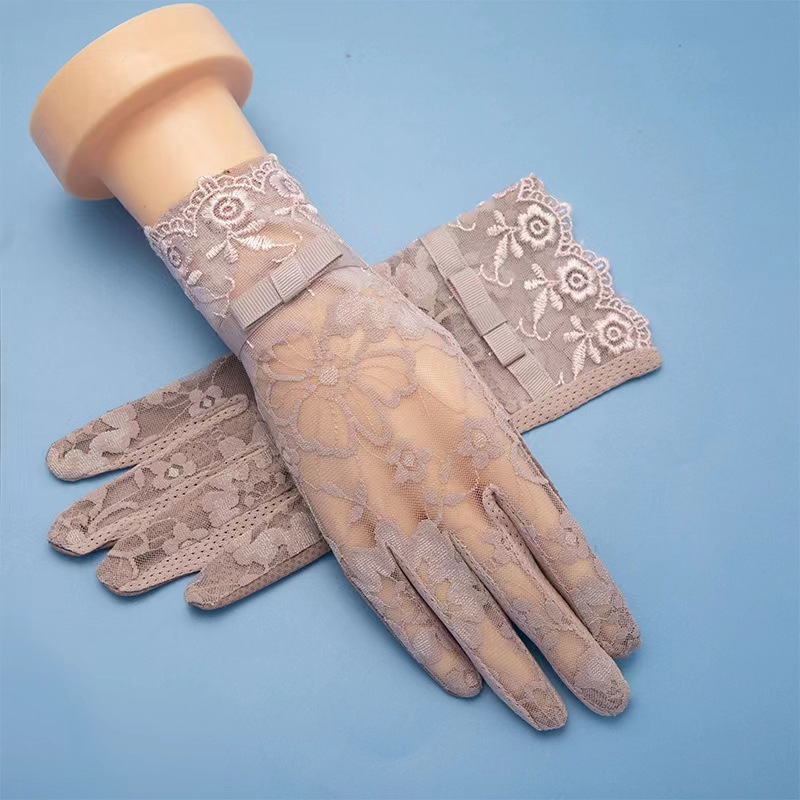 Moterų saulės apsaugos dviračių pirštinės — kvėpuojanti nėrinių medžiaga, lengvos, su jutikliniu ekranu suderinamos, neslystančios, atsparios vėjui