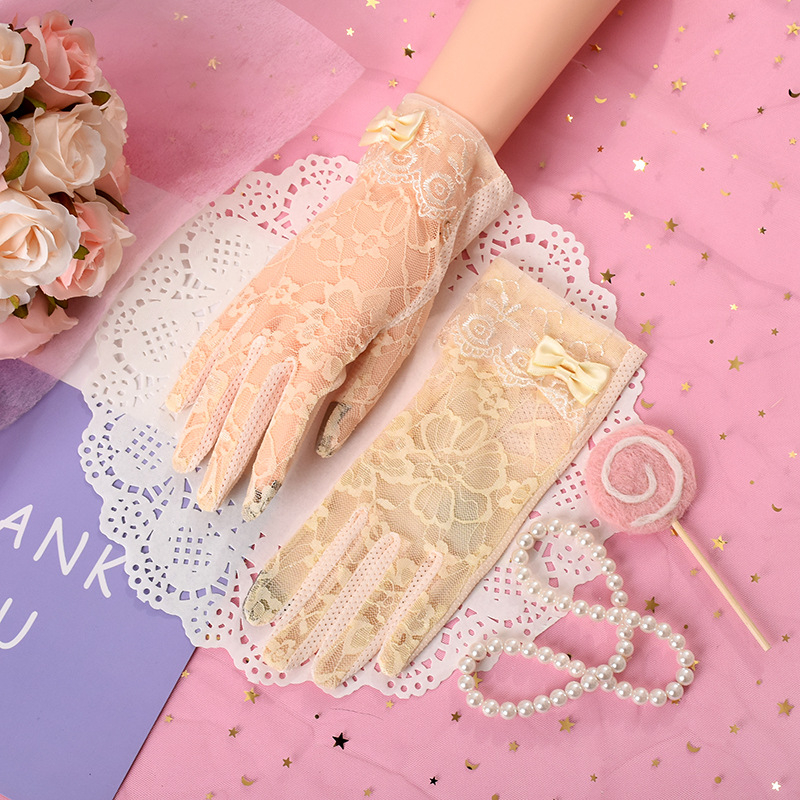 Moterų saulės apsaugos dviračių pirštinės — kvėpuojanti nėrinių medžiaga, lengvos, su jutikliniu ekranu suderinamos, neslystančios, atsparios vėjui