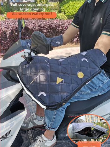 Lielas elektriskā motocikla saules aizsardzības cimdi ar vēja un ūdens izturību pavasarim un rudenim — Zīmols Unique; Materiāls: Cits; Importēts: Nē; Lietošana: Velosipēdu cimdi