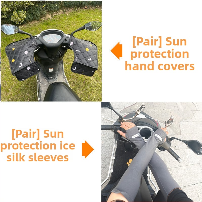 Lielas elektriskā motocikla saules aizsardzības cimdi ar vēja un ūdens izturību pavasarim un rudenim — Zīmols Unique; Materiāls: Cits; Importēts: Nē; Lietošana: Velosipēdu cimdi