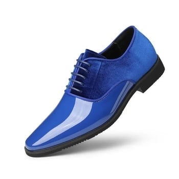 Pantofi de afaceri formali pentru bărbați, din piele, ușori, la modă, casual, stil britanic, pantofi versatili din piele lăcuită cu vârful pătrat, pantofi de nuntă pentru miri