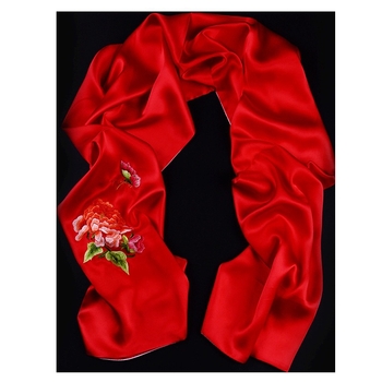 Šal od svile s izvezenim detaljima, 100% svila, kineski stil, umjetnički vintage, marka Shuo yi, kod ZS001