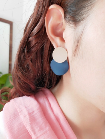 Korėjietiško stiliaus retro stiliaus auskarai, matinio geometrinio rašto, mieli, lopiniai, spalvą blokuojantys, elegantiški, paprasti, užsukami auskarai