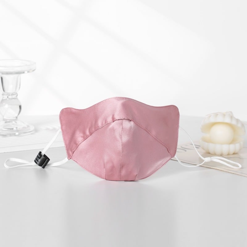 Selyemből készült szemmaszk 3D dizájnnal, UV védelem, egyszínű minta, fülkötő pánttal, dekoratív, uniszex