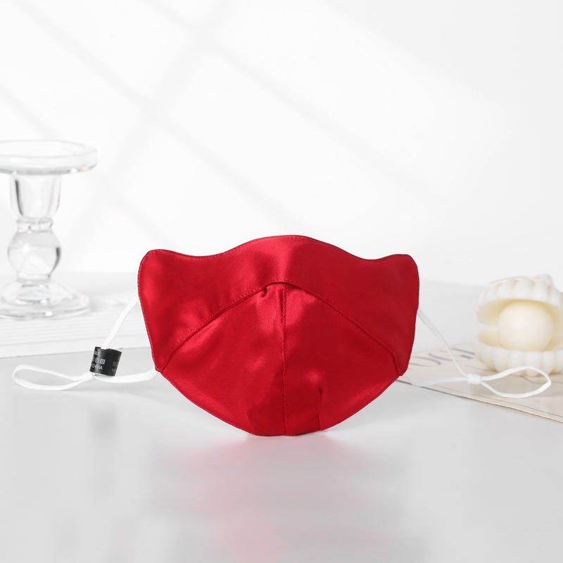 Selyemből készült szemmaszk 3D dizájnnal, UV védelem, egyszínű minta, fülkötő pánttal, dekoratív, uniszex