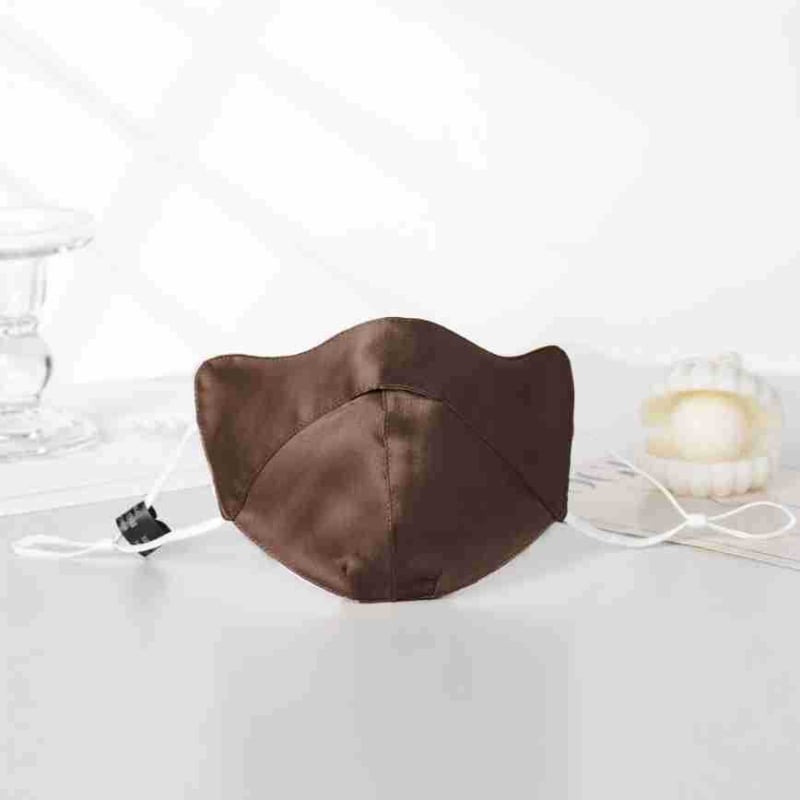 Selyemből készült szemmaszk 3D dizájnnal, UV védelem, egyszínű minta, fülkötő pánttal, dekoratív, uniszex