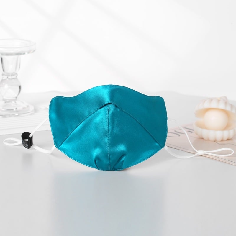 Selyemből készült szemmaszk 3D dizájnnal, UV védelem, egyszínű minta, fülkötő pánttal, dekoratív, uniszex