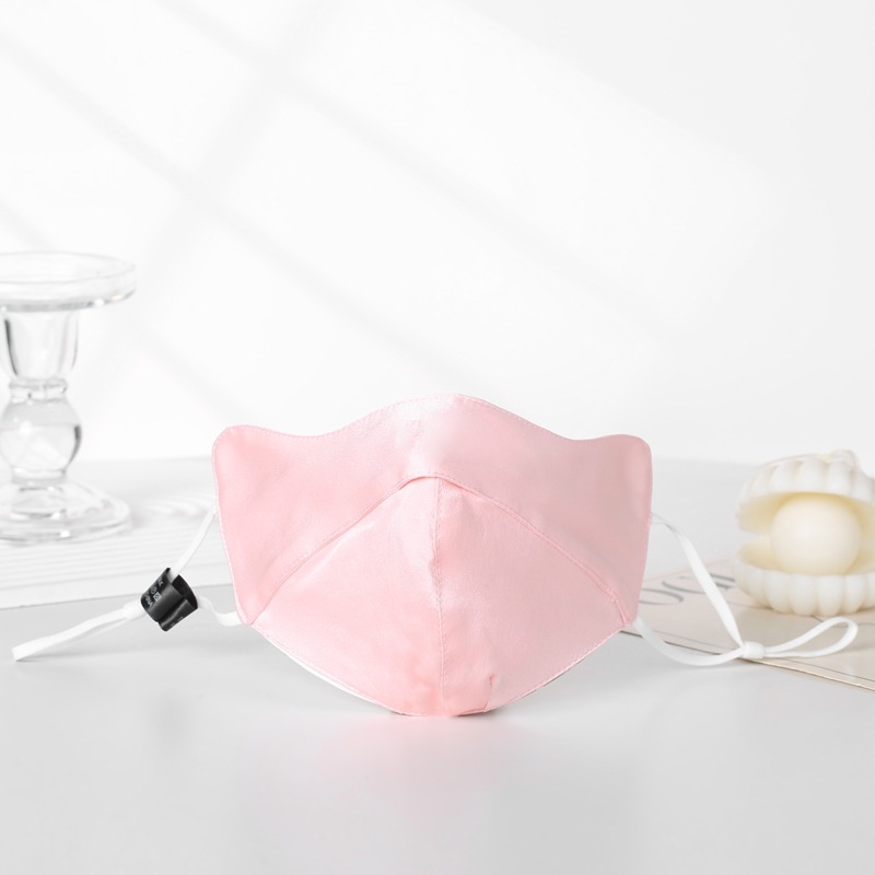 Selyemből készült szemmaszk 3D dizájnnal, UV védelem, egyszínű minta, fülkötő pánttal, dekoratív, uniszex