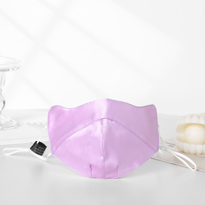 Selyemből készült szemmaszk 3D dizájnnal, UV védelem, egyszínű minta, fülkötő pánttal, dekoratív, uniszex