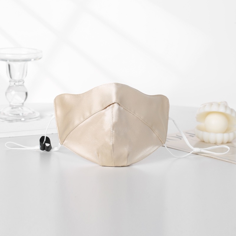 Selyemből készült szemmaszk 3D dizájnnal, UV védelem, egyszínű minta, fülkötő pánttal, dekoratív, uniszex