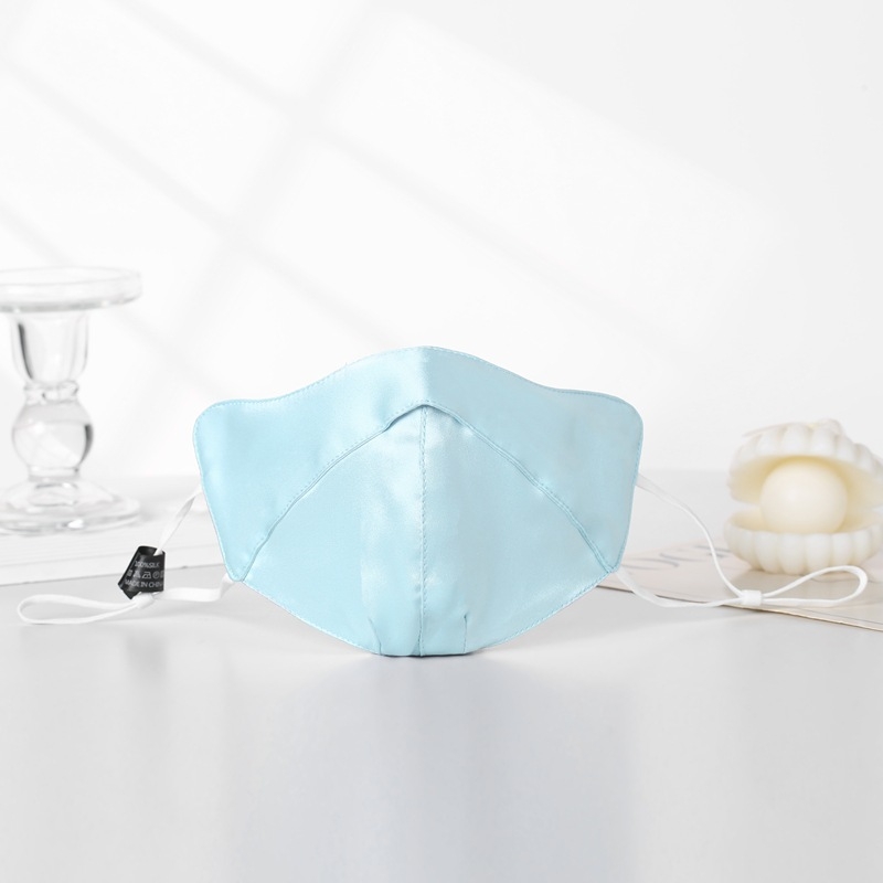 Selyemből készült szemmaszk 3D dizájnnal, UV védelem, egyszínű minta, fülkötő pánttal, dekoratív, uniszex