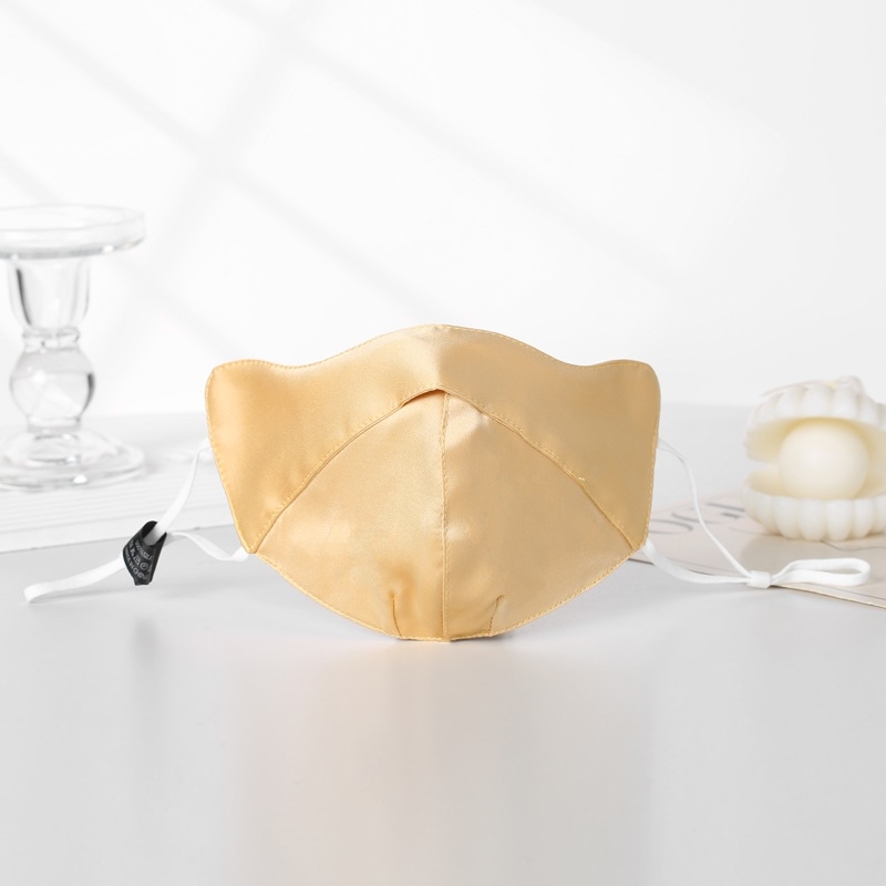 Selyemből készült szemmaszk 3D dizájnnal, UV védelem, egyszínű minta, fülkötő pánttal, dekoratív, uniszex