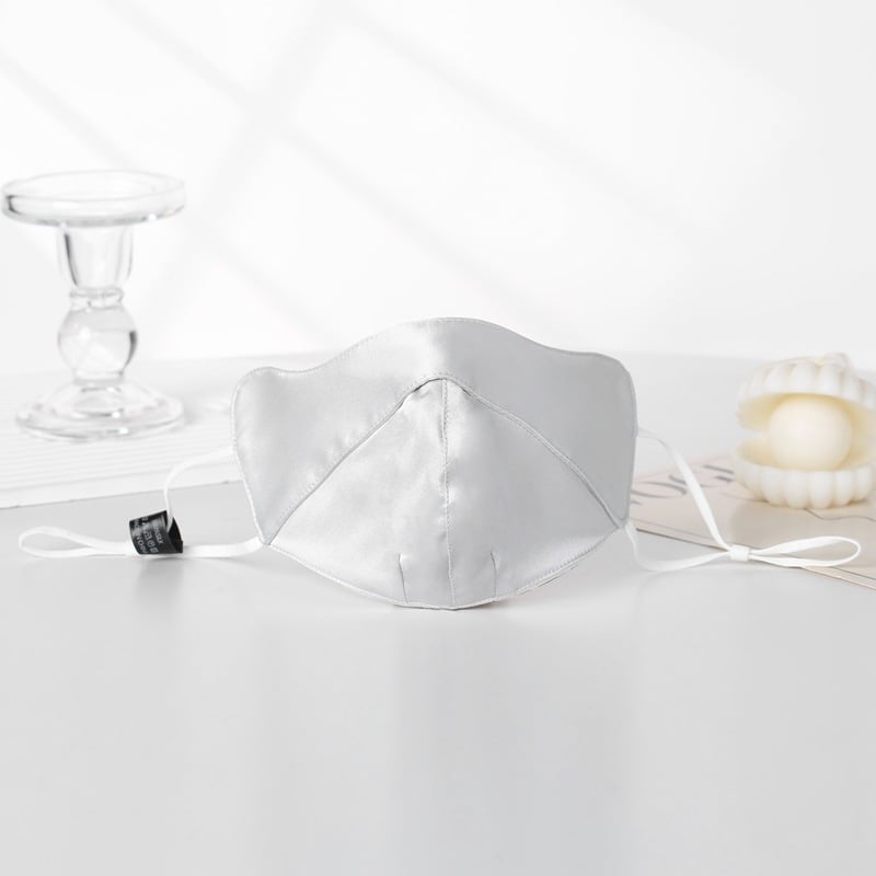 Selyemből készült szemmaszk 3D dizájnnal, UV védelem, egyszínű minta, fülkötő pánttal, dekoratív, uniszex