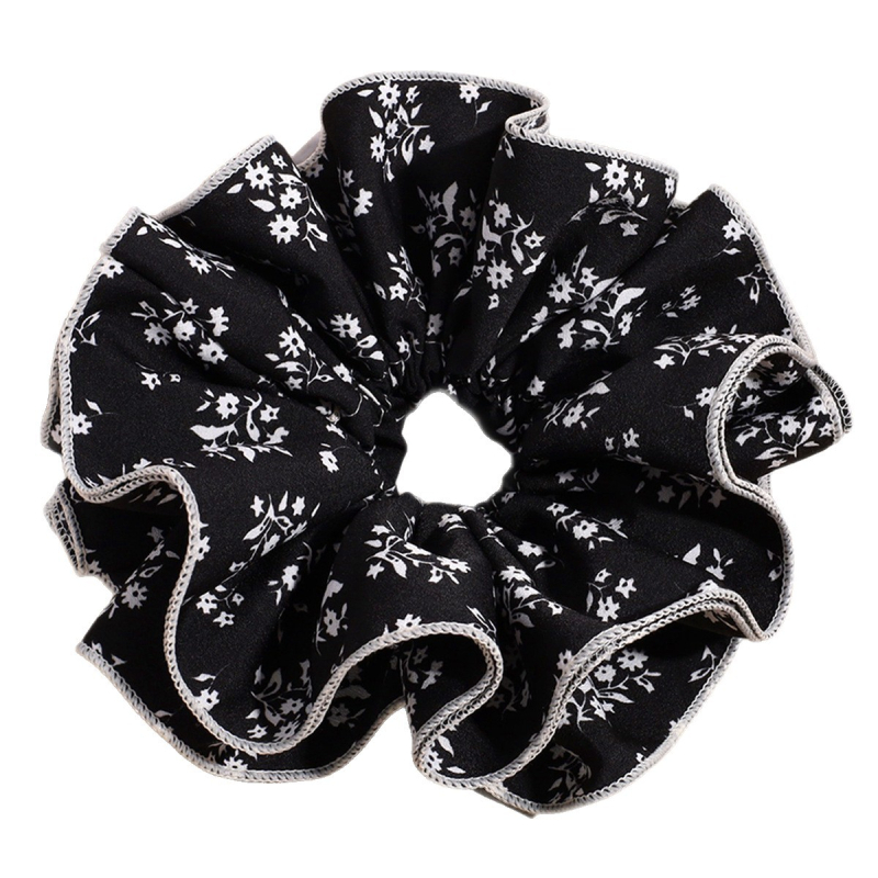 Dodatak za kosu - korejski stil, cvjetni čipkasti scrunchie za čvor, materijal: tkanina, ručna izrada, Charfoo 25080102