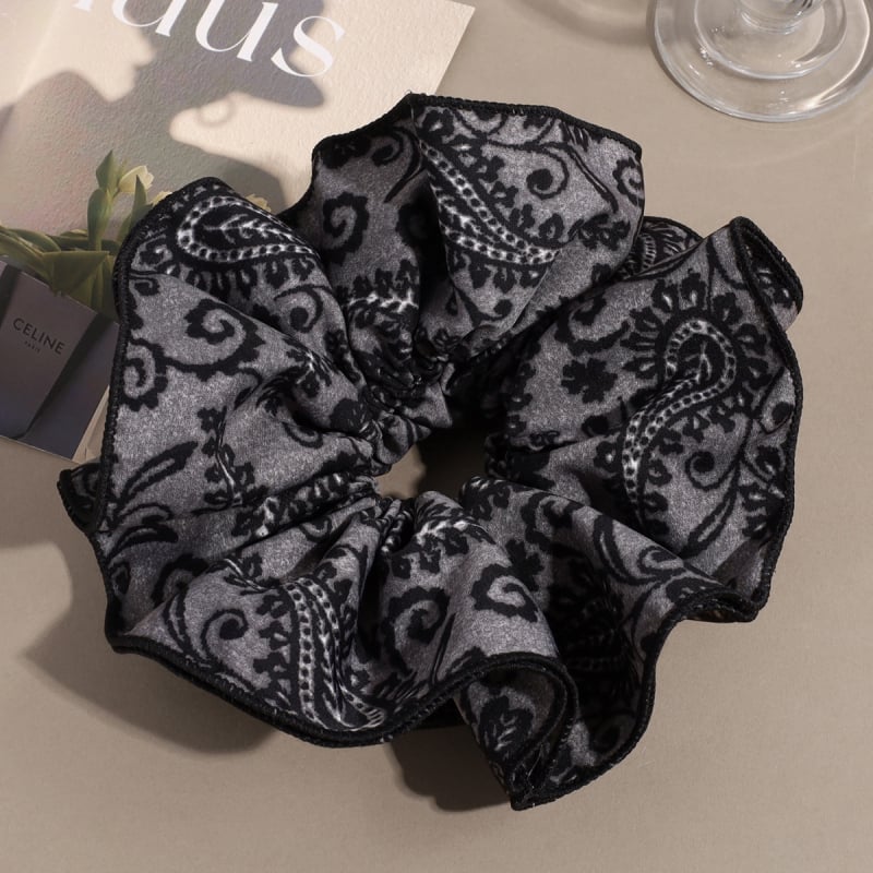 Dodatak za kosu - korejski stil, cvjetni čipkasti scrunchie za čvor, materijal: tkanina, ručna izrada, Charfoo 25080102