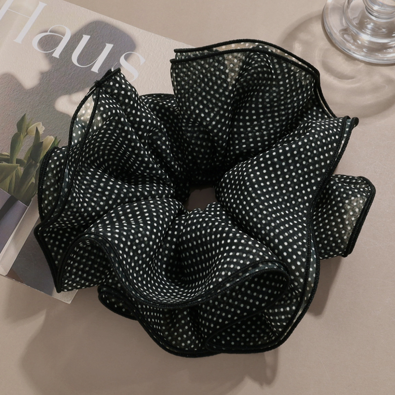 Dodatak za kosu - korejski stil, cvjetni čipkasti scrunchie za čvor, materijal: tkanina, ručna izrada, Charfoo 25080102