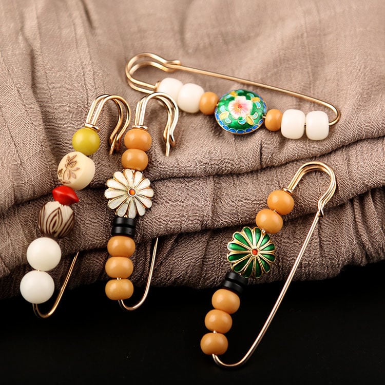 Καρφίτσα Bodhi Ρίζα Λωτού Μοτίβ, Εθνοτικό Στυλ, Unisex