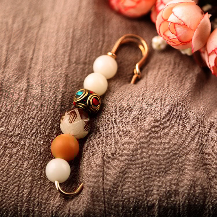 Καρφίτσα Bodhi Ρίζα Λωτού Μοτίβ, Εθνοτικό Στυλ, Unisex