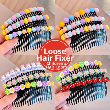 Детска фиба за коса със сърцевиден дизайн - метална щипка за чело в мультяшен стил (ръчна изработка, аксесоар за глава)