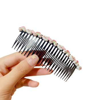 Детска фиба за коса със сърцевиден дизайн - метална щипка за чело в мультяшен стил (ръчна изработка, аксесоар за глава)