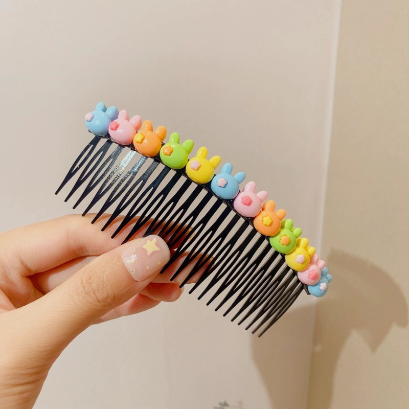 Детска фиба за коса със сърцевиден дизайн - метална щипка за чело в мультяшен стил (ръчна изработка, аксесоар за глава)