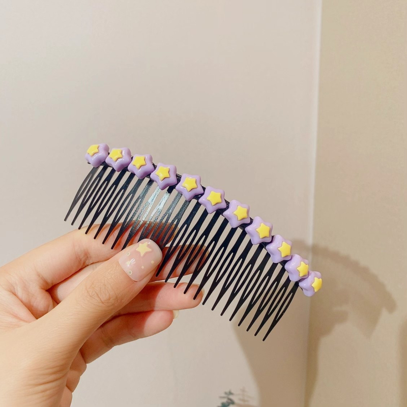 Детска фиба за коса със сърцевиден дизайн - метална щипка за чело в мультяшен стил (ръчна изработка, аксесоар за глава)