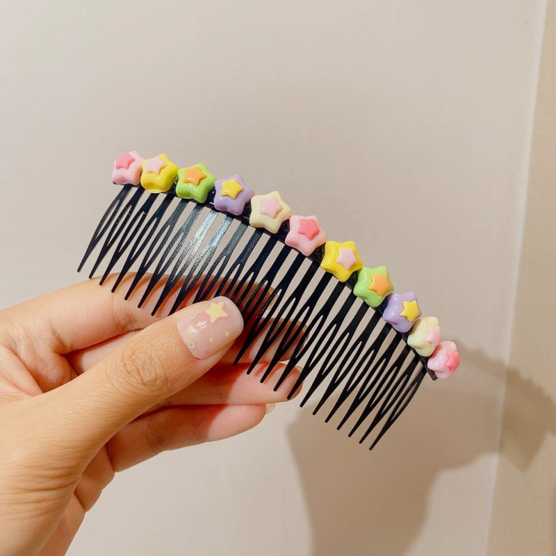 Детска фиба за коса със сърцевиден дизайн - метална щипка за чело в мультяшен стил (ръчна изработка, аксесоар за глава)