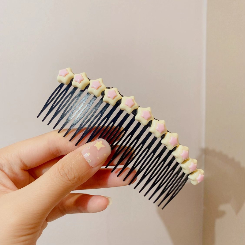 Детска фиба за коса със сърцевиден дизайн - метална щипка за чело в мультяшен стил (ръчна изработка, аксесоар за глава)