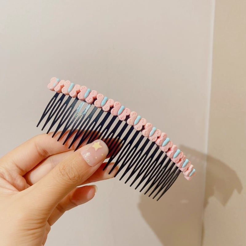 Детска фиба за коса със сърцевиден дизайн - метална щипка за чело в мультяшен стил (ръчна изработка, аксесоар за глава)