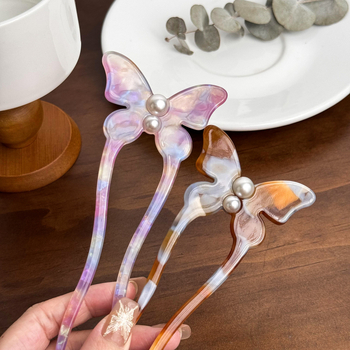 Hajcsat ecetsav lemezből, pillangó mintával, felület spray-festett, rögzítés típus: grip, beépítés nélküli, elegáns stílus — Duowei