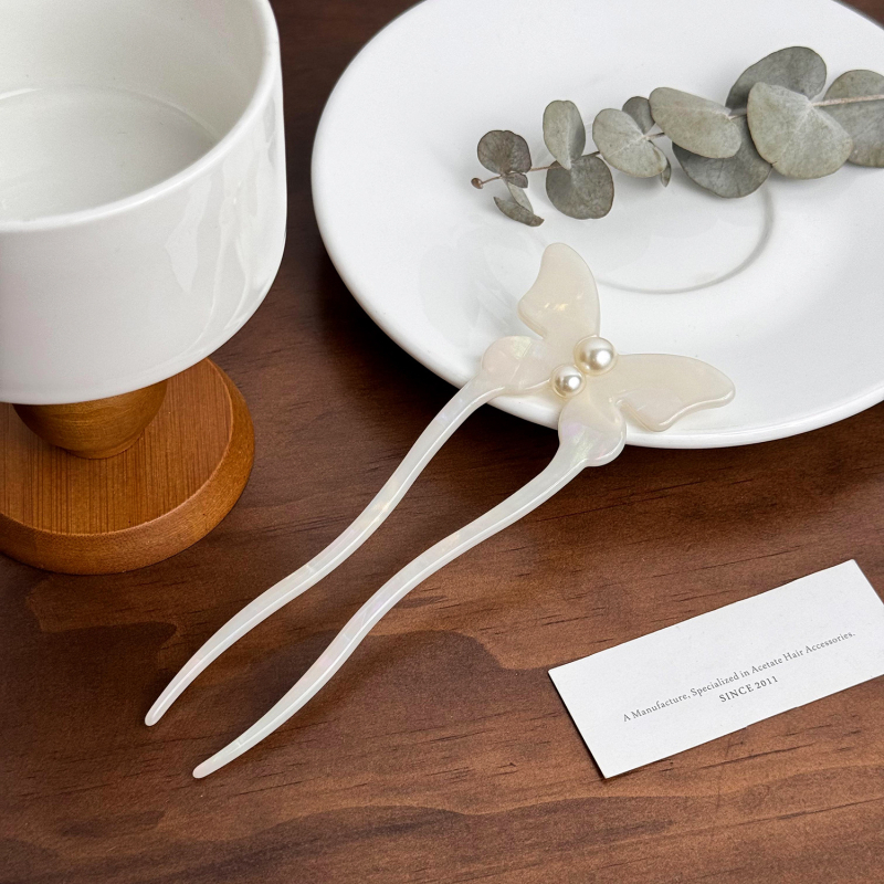 Hajcsat ecetsav lemezből, pillangó mintával, felület spray-festett, rögzítés típus: grip, beépítés nélküli, elegáns stílus — Duowei