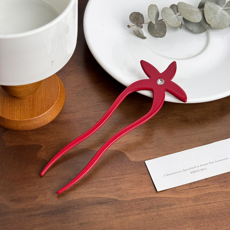 Hajcsat ecetsav lemezből, pillangó mintával, felület spray-festett, rögzítés típus: grip, beépítés nélküli, elegáns stílus — Duowei