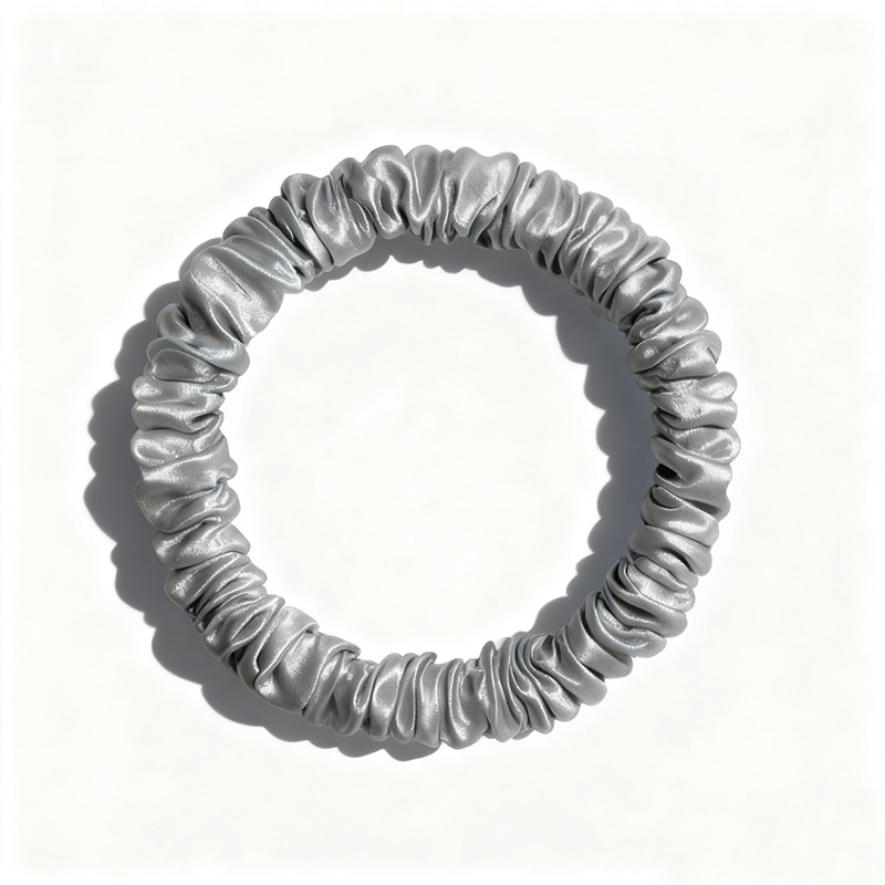 Mulberry svilena gumica za kosu – 100% svila, Seiko obrada, visoka elastičnost, lagani luksuz stil, proljeće 2025