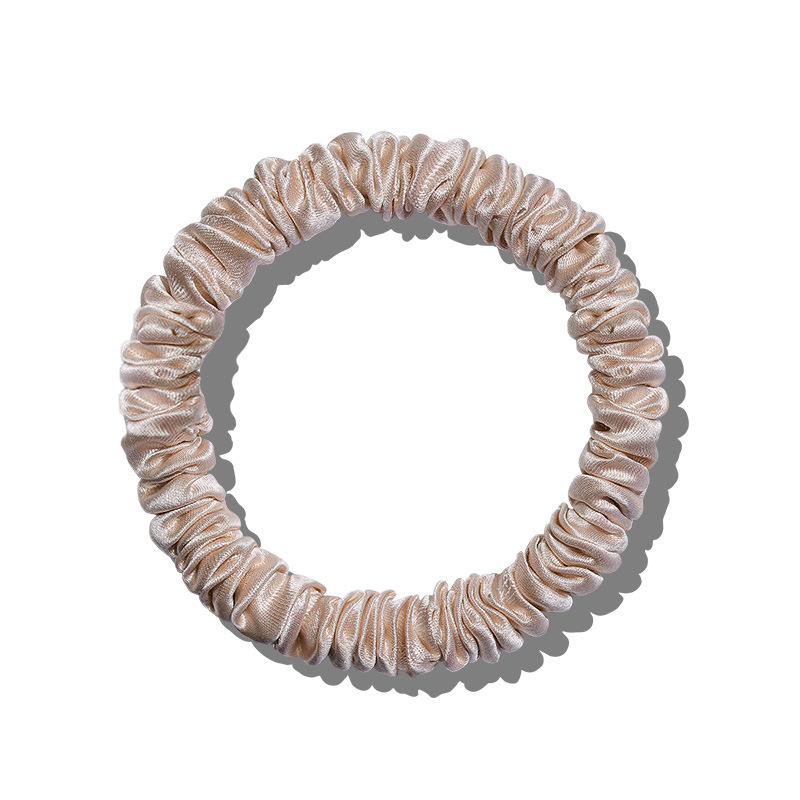 Mulberry svilena gumica za kosu – 100% svila, Seiko obrada, visoka elastičnost, lagani luksuz stil, proljeće 2025