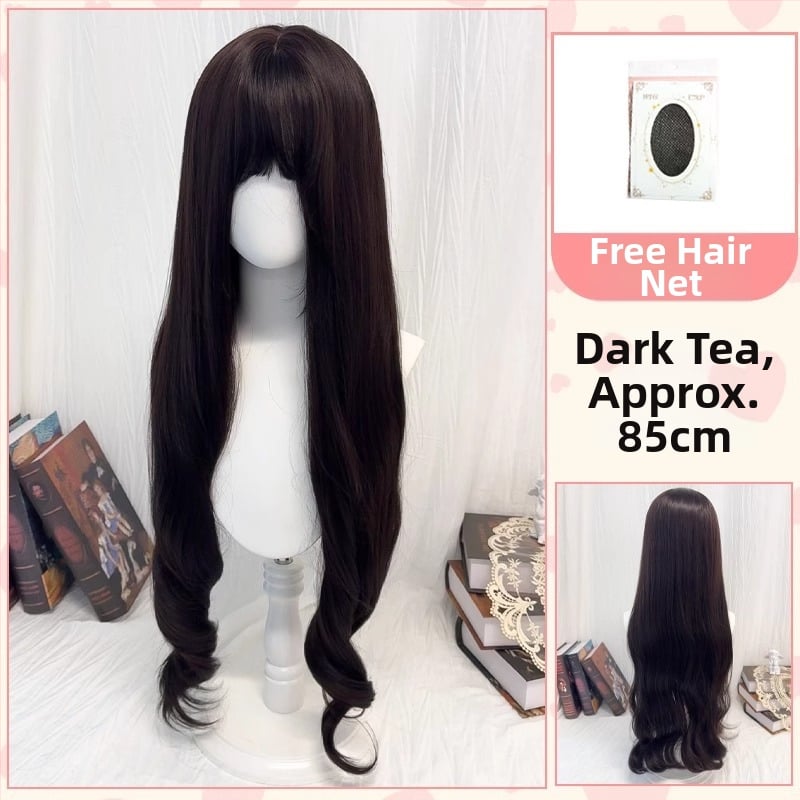 Parūka ar divām astiņām, garas viļņotas cirtas, pilna galva, augsttemperatūras šķiedras