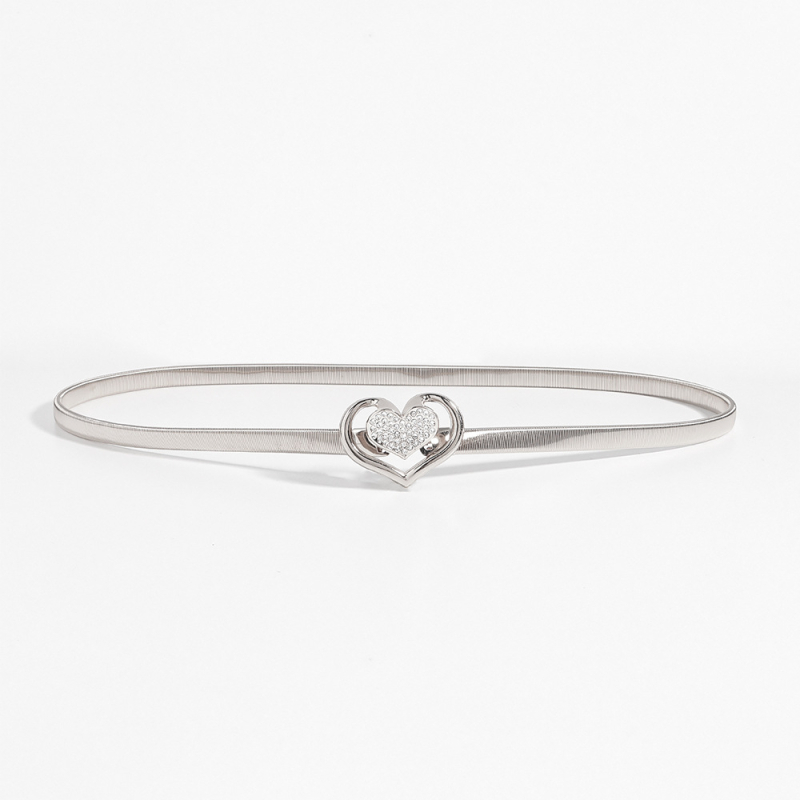 Juosmens grandinėlė su kristalų kaspeliu, elastinė metalinė juosta moterims, universalus aksesuaras visoms sezonoms, Haoyu HYY19417