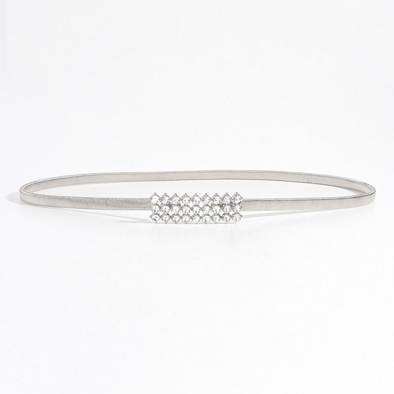 Juosmens grandinėlė su kristalų kaspeliu, elastinė metalinė juosta moterims, universalus aksesuaras visoms sezonoms, Haoyu HYY19417