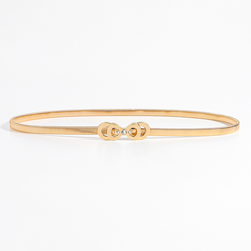 Juosmens grandinėlė su kristalų kaspeliu, elastinė metalinė juosta moterims, universalus aksesuaras visoms sezonoms, Haoyu HYY19417