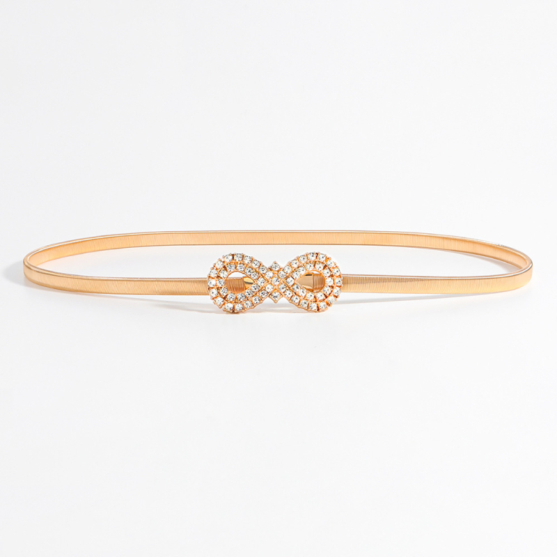 Juosmens grandinėlė su kristalų kaspeliu, elastinė metalinė juosta moterims, universalus aksesuaras visoms sezonoms, Haoyu HYY19417