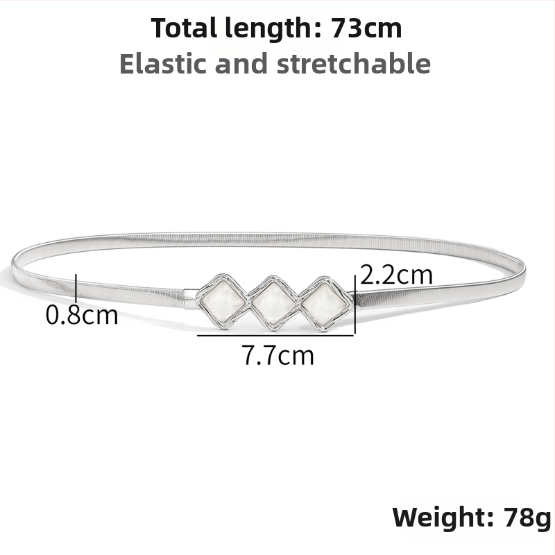 Juosmens grandinėlė su kristalų kaspeliu, elastinė metalinė juosta moterims, universalus aksesuaras visoms sezonoms, Haoyu HYY19417