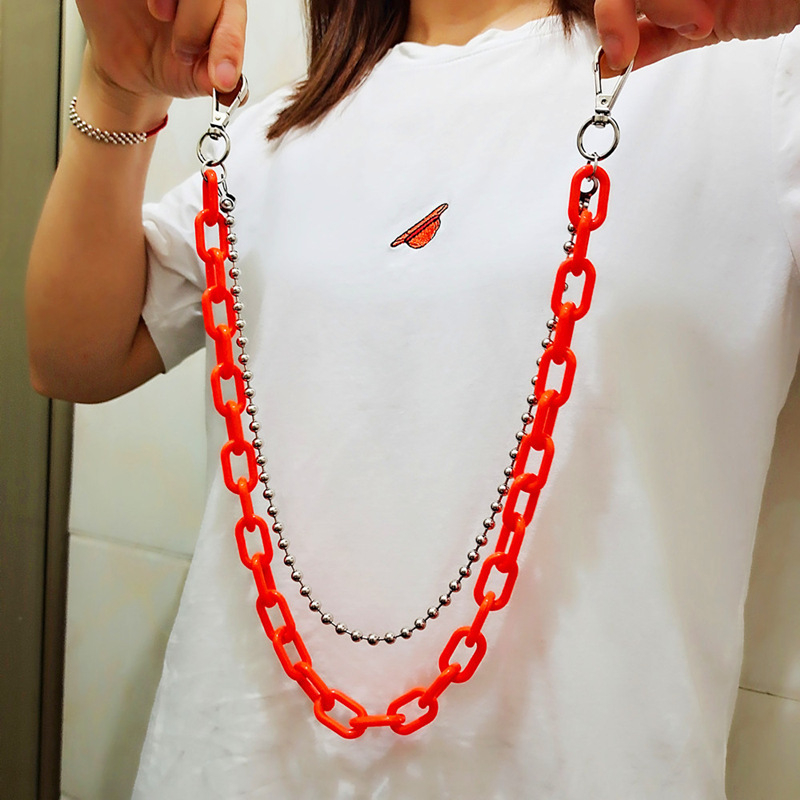 Juosmens grandinė, metalinė, dvigubas apskritimas, paprastas stilius, pritaikoma