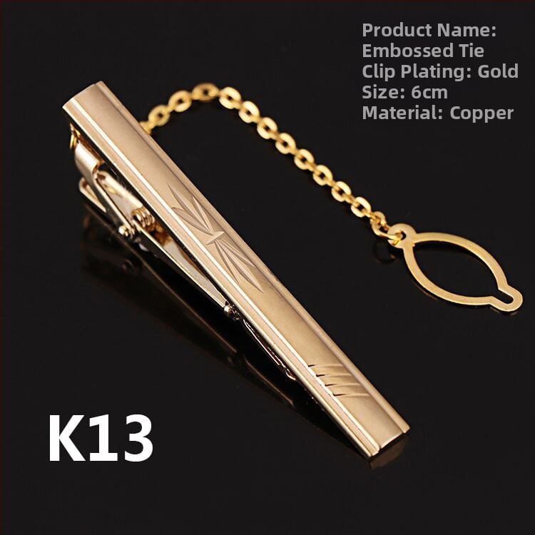 Клип за вратовръзка – меден, унисекс/бизнес стил, тегло 0.01 кг