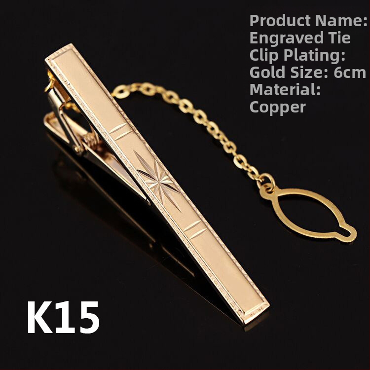 Клип за вратовръзка – меден, унисекс/бизнес стил, тегло 0.01 кг