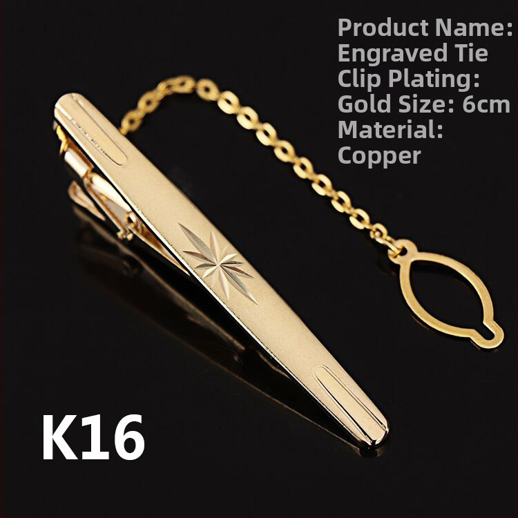 Клип за вратовръзка – меден, унисекс/бизнес стил, тегло 0.01 кг