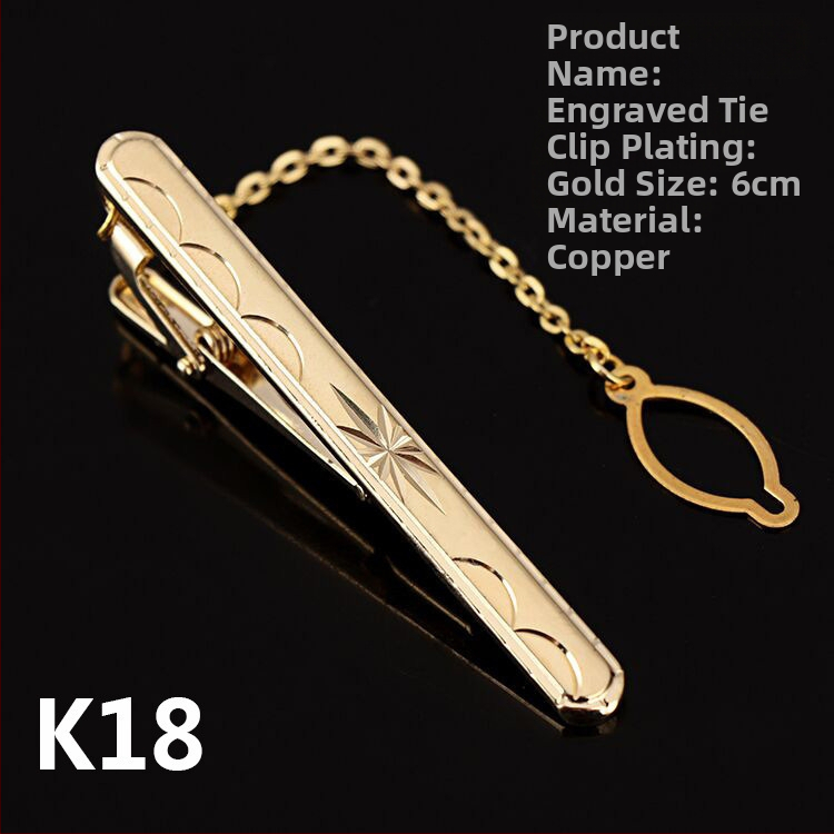 Клип за вратовръзка – меден, унисекс/бизнес стил, тегло 0.01 кг