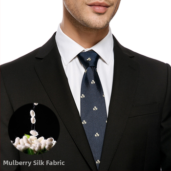 Галстук De L'isle, коприна, стил Arrow, райета, геометричен модел