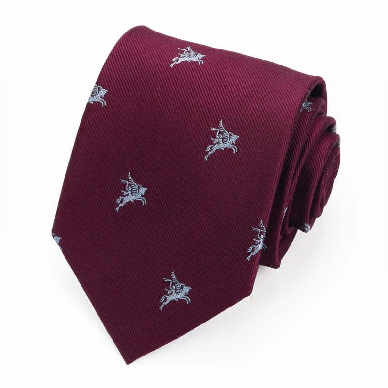 Галстук De L'isle, коприна, стил Arrow, райета, геометричен модел