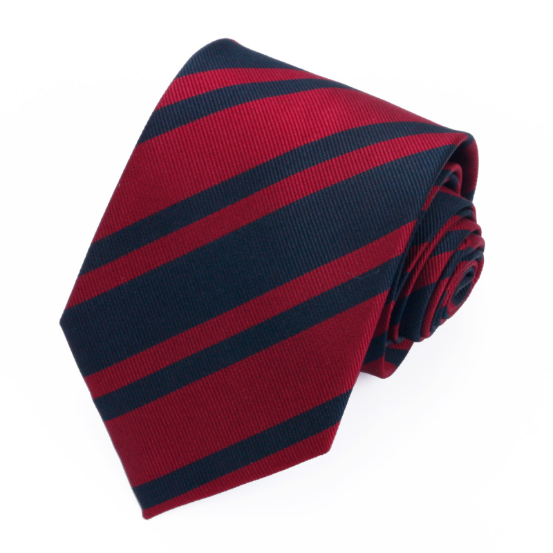 Галстук De L'isle, коприна, стил Arrow, райета, геометричен модел