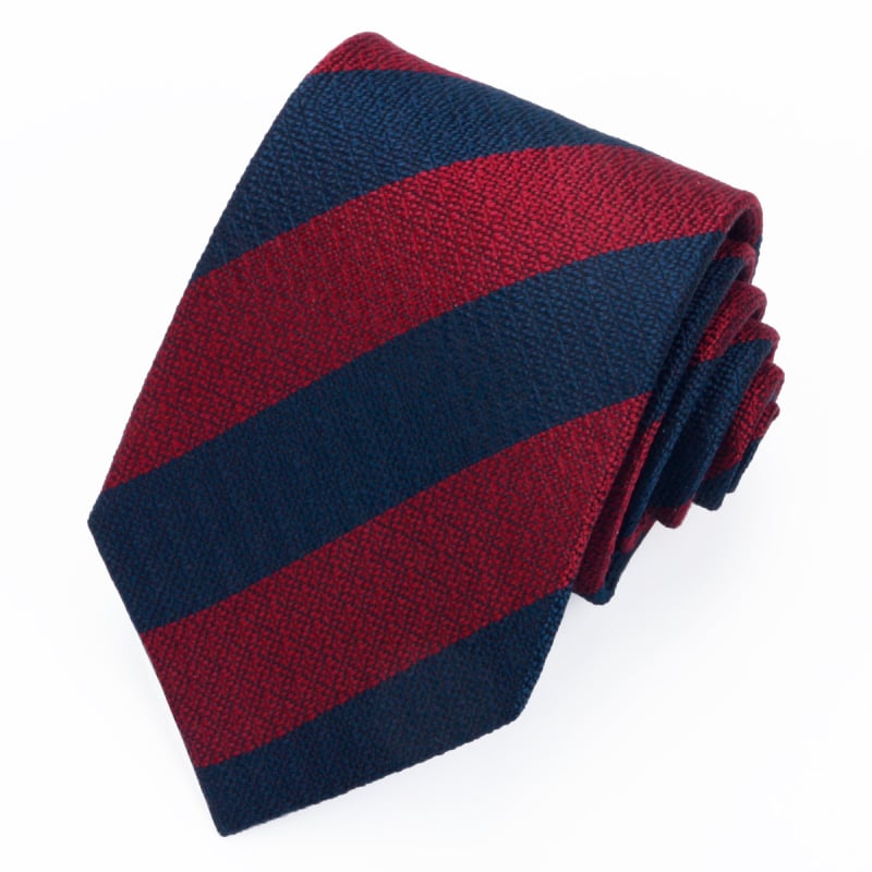 Галстук De L'isle, коприна, стил Arrow, райета, геометричен модел